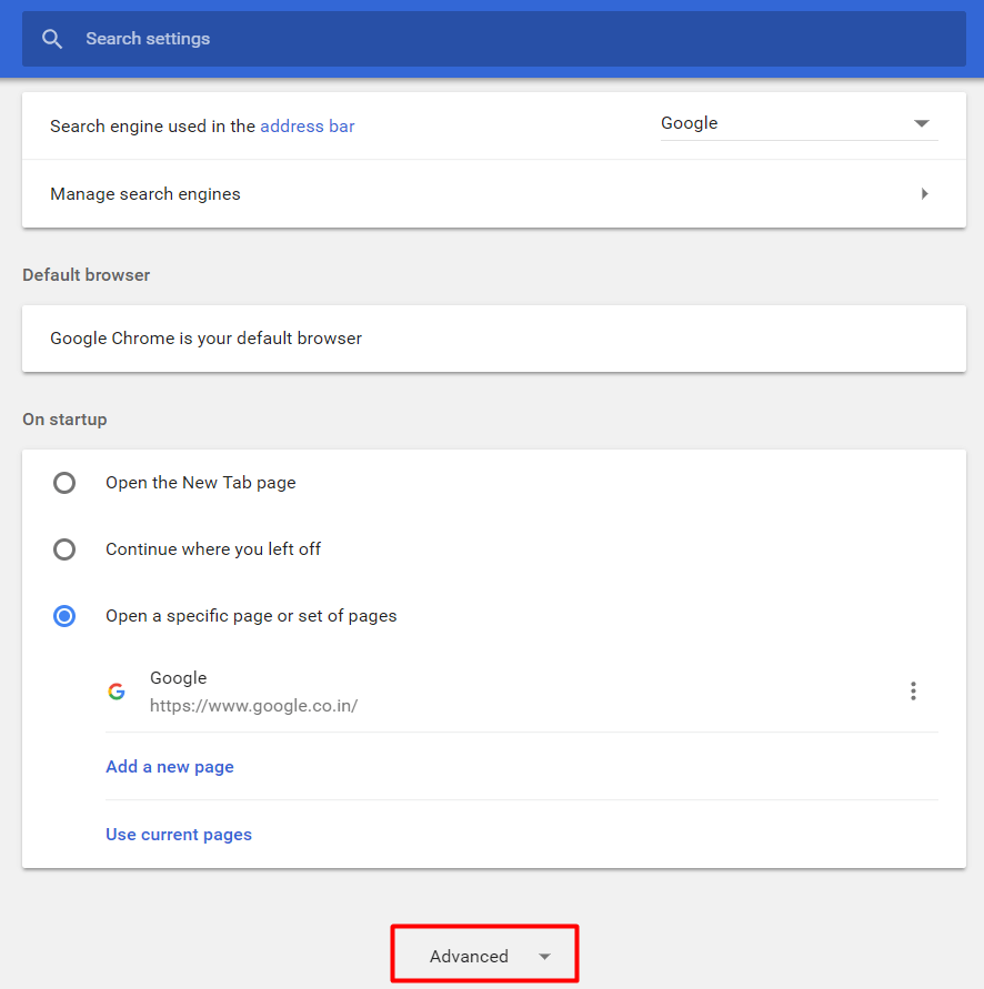 Google Chrome - Advanced