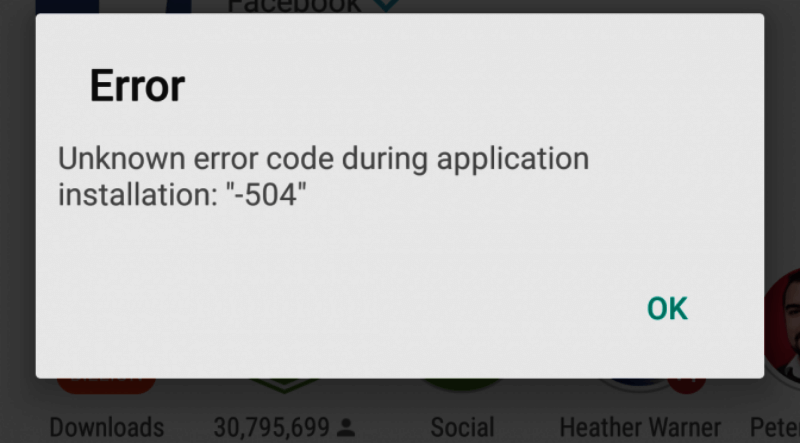 Error 504 Google Play